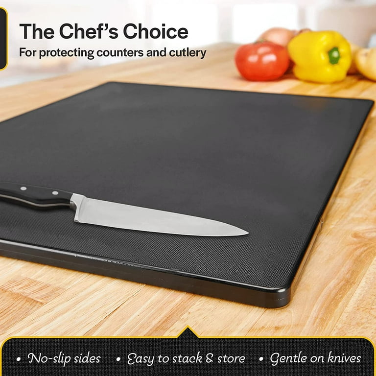 Thirteen Chefs 30 x 18 x 0.5 Inch Extra Large Dishwasher Safe HDPE Plastic  HACCP Color Coded Cutting Board for Kitchens, Backyards, & BBQs, White