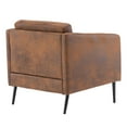 thumbnail image 5 of Ktaxon Modern Club Chair, Bronzing Cloth Fabric Arm Chair, Single Sofa for Reading Living Room Brown, 5 of 9