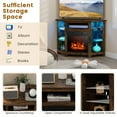 thumbnail image 4 of Giantex Corner TV Stand w/Electric Fireplace, Entertainment Center, Media Console Cabinet, Brown, 4 of 10