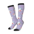 thumbnail image 2 of Bingfone Compression Socks for Women and Men Long Socks for Running Athletic Cycling Nurse-Swan With Stars, 2 of 8
