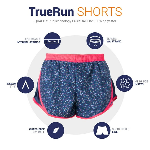 Gone For a Run RunTechnology Women s Cadence Running Shorts Sprinkles Small Walmart Business Supplies