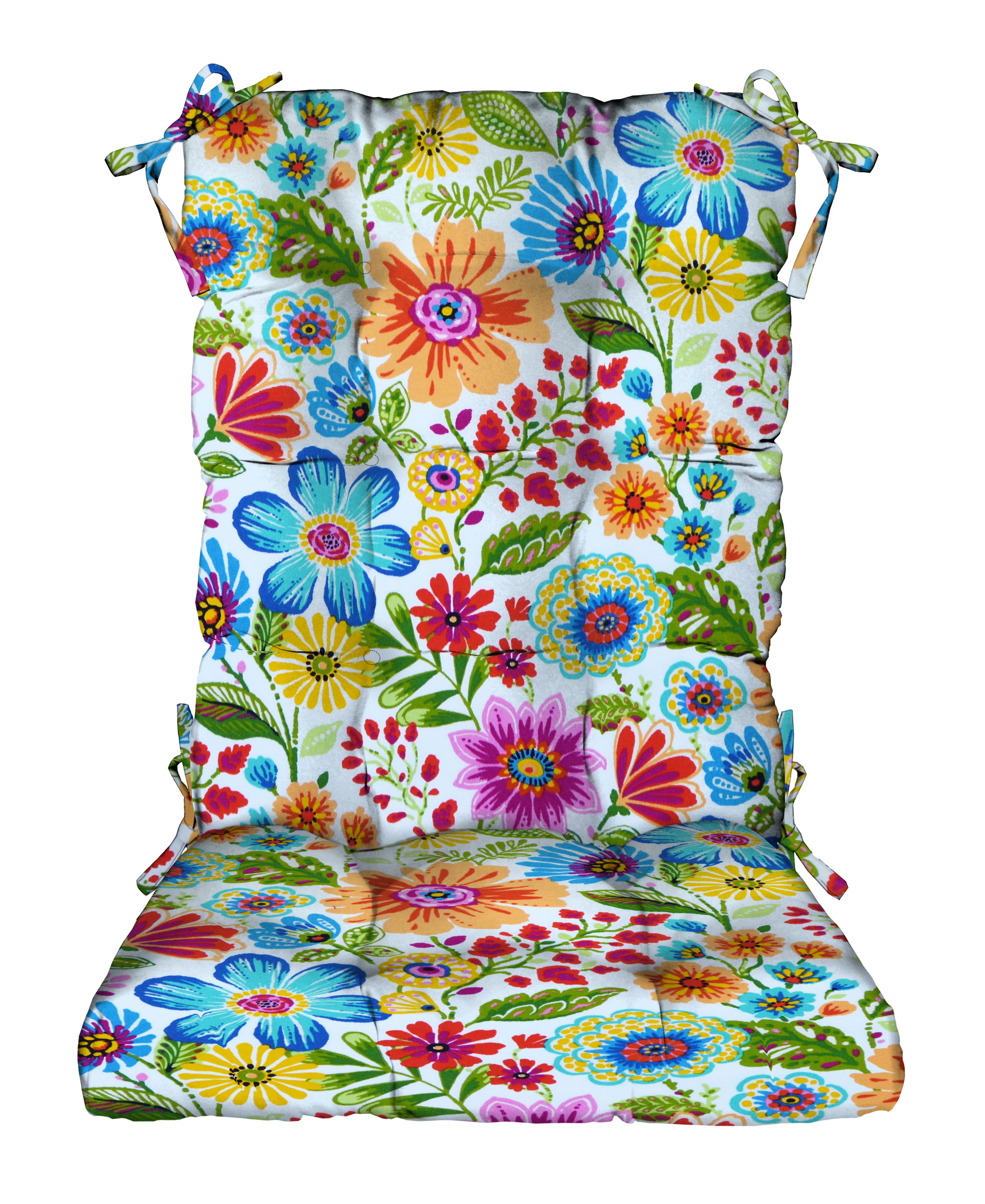 RSH Décor Indoor Outdoor Tufted Rocker Rocking Chair Pad Cushions