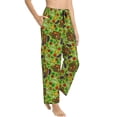 thumbnail image 2 of Uemuo Carrot Eggplant Pattern Women's Wide Leg Palazzo Lounge Pants with Pockets Light Weight Loose Comfy Casual Pajama Pants-, 2 of 9