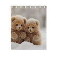 Bears Snow Curtains Black Out Curtains for Sliding Glass Doors Bedroom