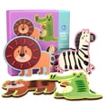 thumbnail image 2 of Juguete Montessori de madera para enhebrar frutas y animales, rompecabezas para enhebrar., 2 of 9