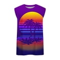 thumbnail image 5 of Titcea Tank Tops Men Graphic Printed Round Neck Sleeveless Shirt Summer Beach Vacation Outdoor Sports Gym Fashion T-Shirts, 5 of 5