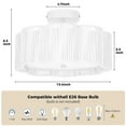 thumbnail image 2 of Glitnous Rattan Ceiling Light Fixtures Boho Flush Mount Light Fixtures Ceiling Light Modern Rattan Chandelier Lighting, 2 of 7