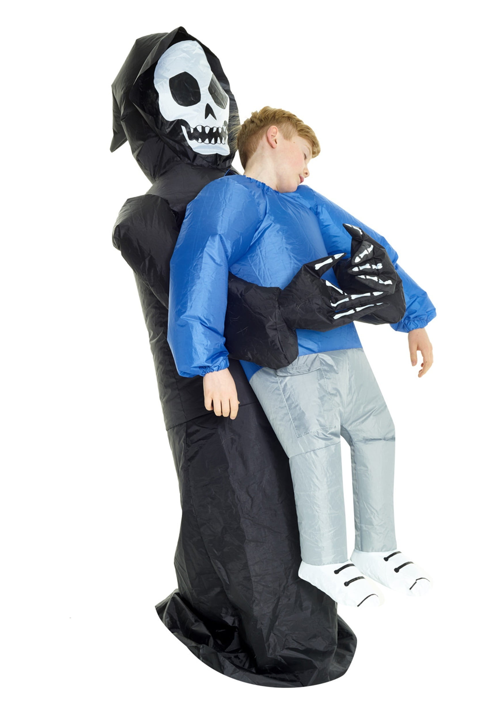 Kids Child Childrens Scary Inflatable Grim Reaper Fancy Dress Costume Halloween 