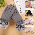 thumbnail image 2 of Guantes de mujer para primavera, otoño e invierno con pantalla táctil, además de terciopelo, cálidos y bonitos, para estudiantes, para montar en bicicleta, guantes gruesos y resistentes al viento, 2 of 5