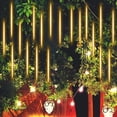 thumbnail image 5 of 30 cm lluvia de meteoritos al aire libre lluvia 8 tubos luces de cadena LED luces de cadena LED impermeables para fiesta de boda de Navidad, 5 of 5