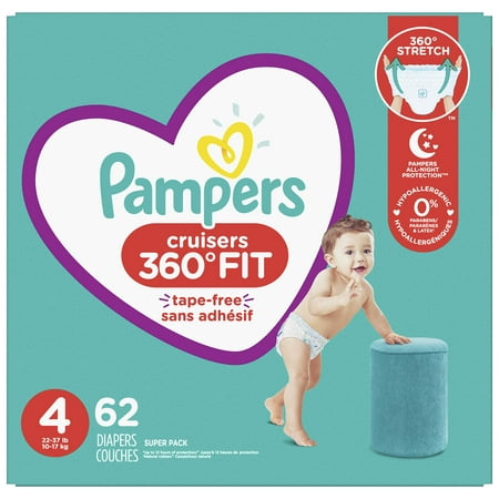 Pampers Cruisers 360 Fit Diapers - Size 4, 62 Count
