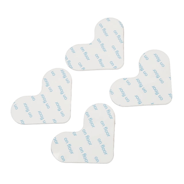 Ruban de Tapis, Ruban d'Angle en Forme de Cœur 4 Pcs Lavable Petite Taille Blanc Double Face pour Marbre