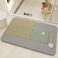 thumbnail image 1 of Tapete de baño Diatomite 40x60cm - Esterilla de secado rápido súper absorbente para baño, alfombra antideslizante, lavabo y alfombra de inodoro modernos multicolores, 1 of 8