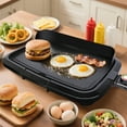 thumbnail image 6 of Casualife Electric Griddle with Removable Grease Guard, Adjustable Temp Control, Non-Stick Griddle, 12" x 18", Black, 6 of 7
