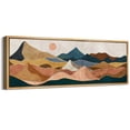 thumbnail image 5 of IDEA4WALL Extra Large Framed Canvas Print Wall Art Desert Peaks Colorful Geometric Mountain Landscape Artwork Nature Vintage Inspired Pastel Fine Art Decorative Relax/Calm for Rooms Decor - 60"x20", 5 of 5