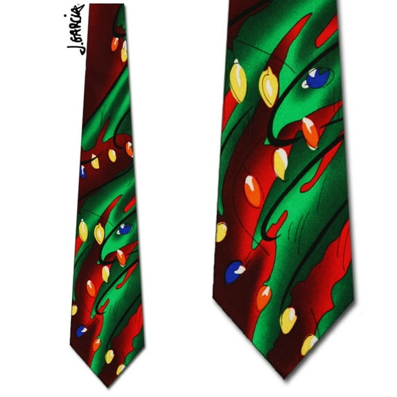Jerry Garcia (Green Tree - Christmas) Necktie Mens