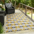 thumbnail image 2 of Linon Outdoor Washable Area Rug Collection, Ivory and Yellow, 5' x 7', 2 of 8