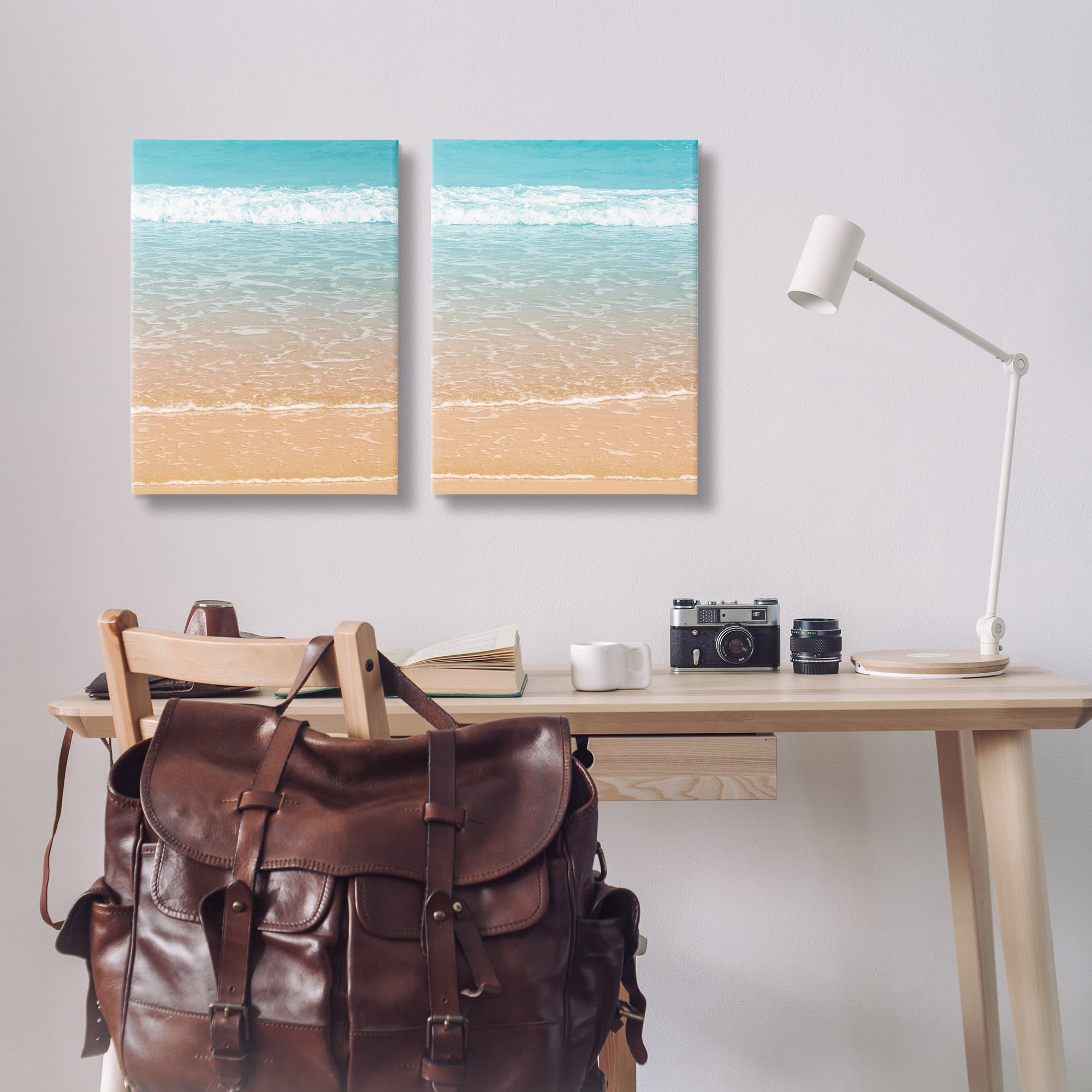 Stupell Industries Vivid Calming Beach Views Nautical & Beach Photography Wrapped Canvas Art Print Wall Art, 16 x 24, Set of 2