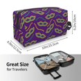 thumbnail image 4 of Goofa Carnival Masks and Beads Printed Toiletry Bag with Handle,Large Capacity Travel Makeup Cosmetic Bag for Women, Carry on Airport Airline Compliant Bag, 4 of 9