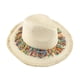 thumbnail image 1 of sombrero de playa elegante con protección solar y borlas coloridas., 1 of 6