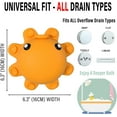 thumbnail image 3 of Bathtub Overflow Drain Cover Tub - tub Overflow Drain Cover, Soak Bath Overflow Drain Cover, Bathroom Spa Accessories, Adds Inches of Water for Deeper Bath (Silicone, Yellow), 3 of 8