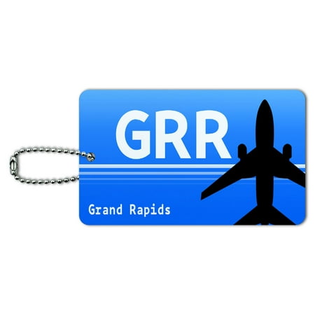 Graphics and More Grand Rapids MI (GRR) Airport Code ID Card Luggage