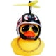 thumbnail image 1 of Adornos de coche de juguete de pato de goma, decoraciones de tablero de coche de pato amarillo, gafas de pato geniales con casco de hélice (tiburón), 1 of 3