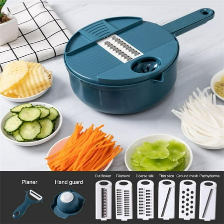 

12 In 1 Vegetable Chopper Potatoes Manually Cut Shred Slicer Radish Cutter Grater Multifunctional Kitchen Tools Food Cutter Tool