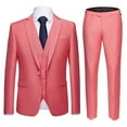thumbnail image 1 of Cloudstyle Men's Slim Fit 3 Piece Suit One Button Business Wedding Prom Suits Blazer Tux Vest & Trousers, 1 of 5