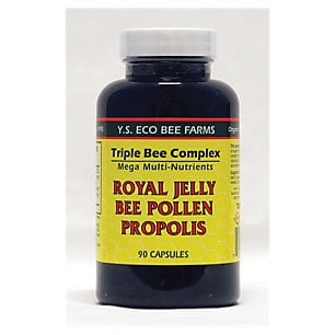 Ys Organics Triple Bee Complex Royal Jelly Bee Pollen Propolis -- 90 (Best Organic Bee Pollen)