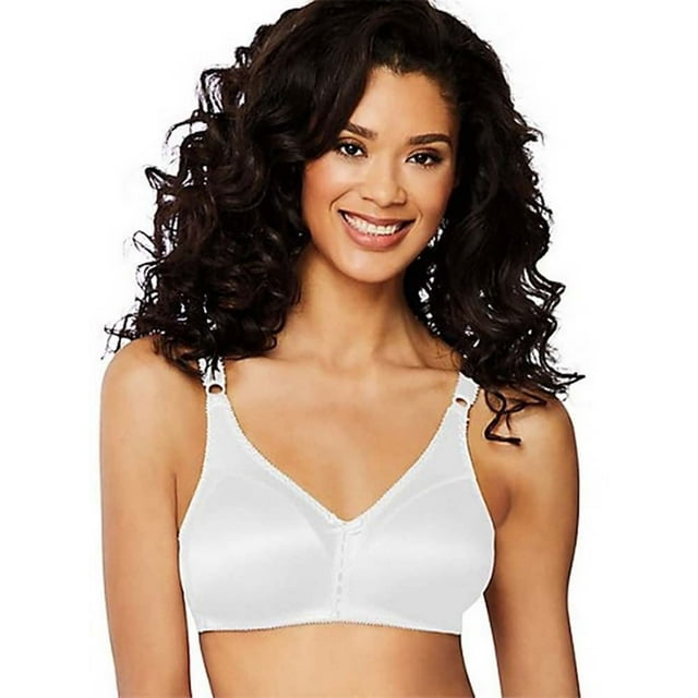 Bali 3820 Double Support Wirefree Bra Size 36C, White