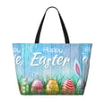 thumbnail image 2 of Disketp Happy Easter Bolsa de Playa de Gran Capacidad, Bolso Impermeable y a Prueba de Arena para Mujer, Ideal para Playa, Piscina y Natación, 2 of 7