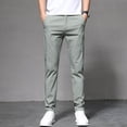 thumbnail image 4 of Pantalones casuales de verano para hombre, pantalones rectos ajustados y finos, pantalones casuales de estilo coreano para hombre, pantalones de moda que combinan con todo para hombre, 4 of 6