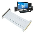 thumbnail image 1 of PCIE 5.0 X16 Riser Cable, 128Gbps PCB Flexible GPU Extension Cable, PCIE Riser Compatible with 4.0 3.0 2.0 1.0 Interfaces, 1 of 7