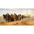 thumbnail image 3 of Repin, Ilya 24x14 Black Modern Framed Museum Art Print Titled - Barge Haulers on the Volga, 3 of 5
