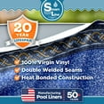 thumbnail image 3 of SmartLine 12' x 24' Oval Braided Shimmer Unibead Above Ground Swimming Pool Liner, 52" Height, 20 Gauge, 3 of 6