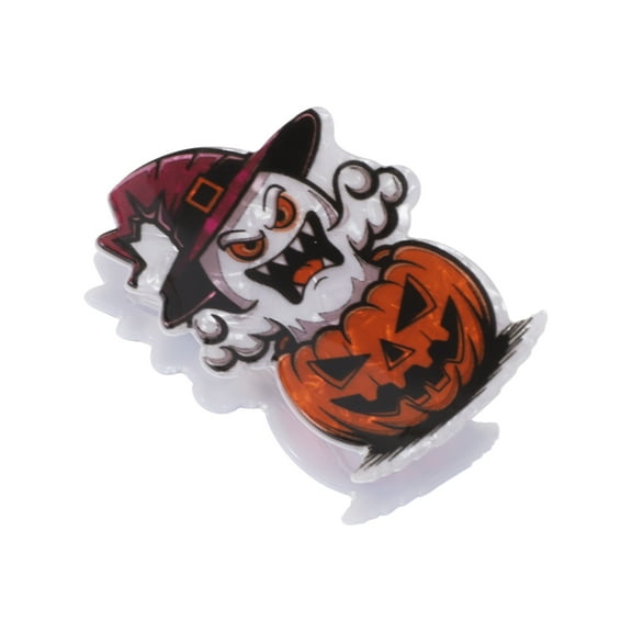 Unique Bargains 1 Pc Claw Clip Halloween Witch Hat Ghost Pumpkin Hair Clip for Women Multicolor