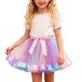 thumbnail image 2 of WOYY Little Girls Rainbow Party Tutu Skirt High Waisted Dance Ballet Skirt, Sizes 6-8, 2 of 6