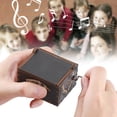 thumbnail image 4 of Caja de música para niños, manivela tallada en madera tallada caja de música de madera juguete musical multifuncional, 4 of 9