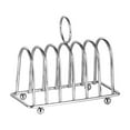 thumbnail image 2 of Rack 6 Bread Slice Slot Holder Serving Stand With Feet And Loop Carry Handle Stainless Steel Organiser For Kitchen Dining Room Or, 2 of 7