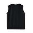 thumbnail image 4 of Razzly Men's Tank Tops Sweater Vest Sleeveless Knitted V Neck Vest for Spring Casual Wear(Black,S), 4 of 6