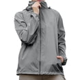 thumbnail image 2 of Rain Jacket for Women Long Sleeve Waterproof Windbreaker Packable Zip Up Rain Coats with Pockets Outerwear, 2 of 5