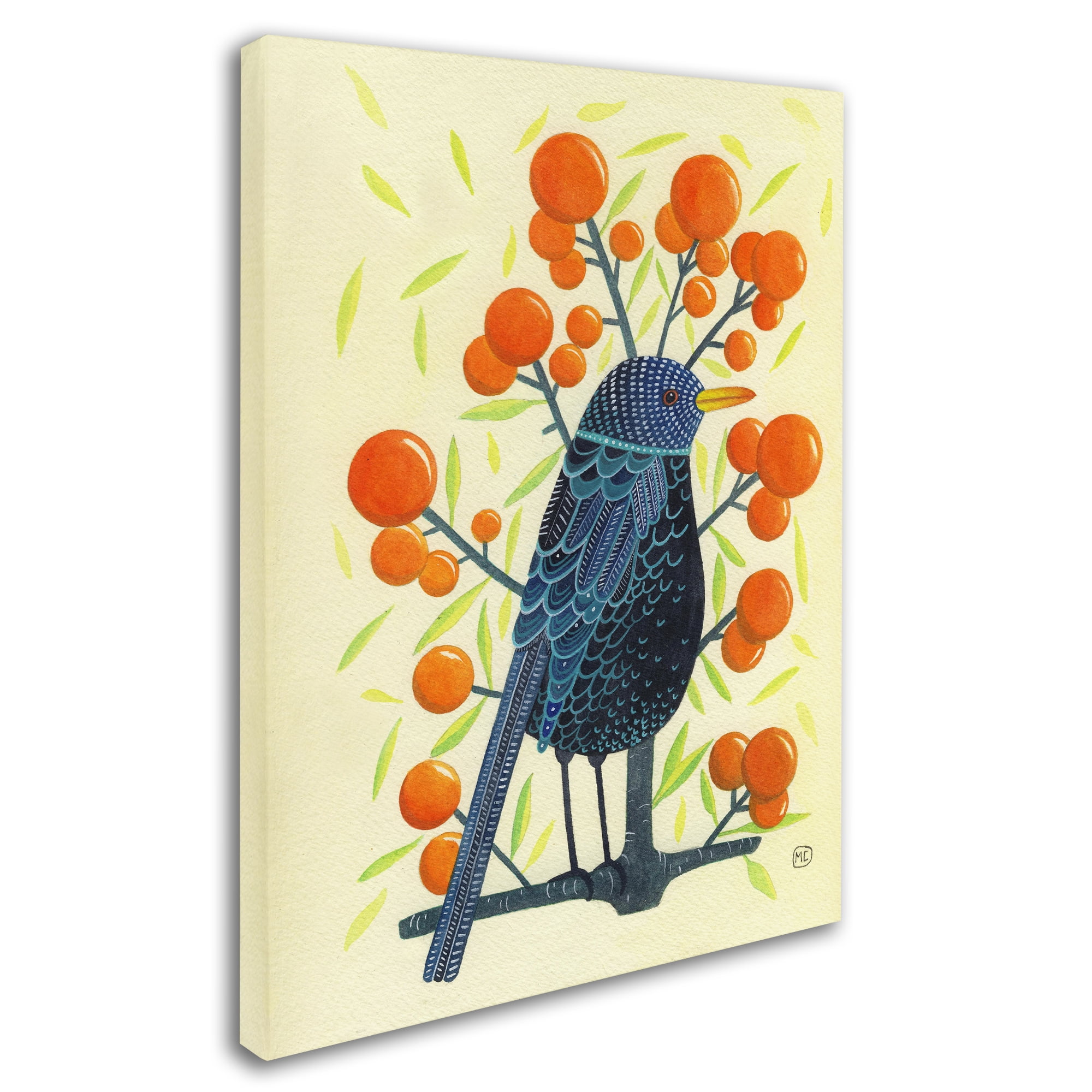 Trademark Fine Art 'Blackbird Oranges' Canvas Art by Michelle Campbell