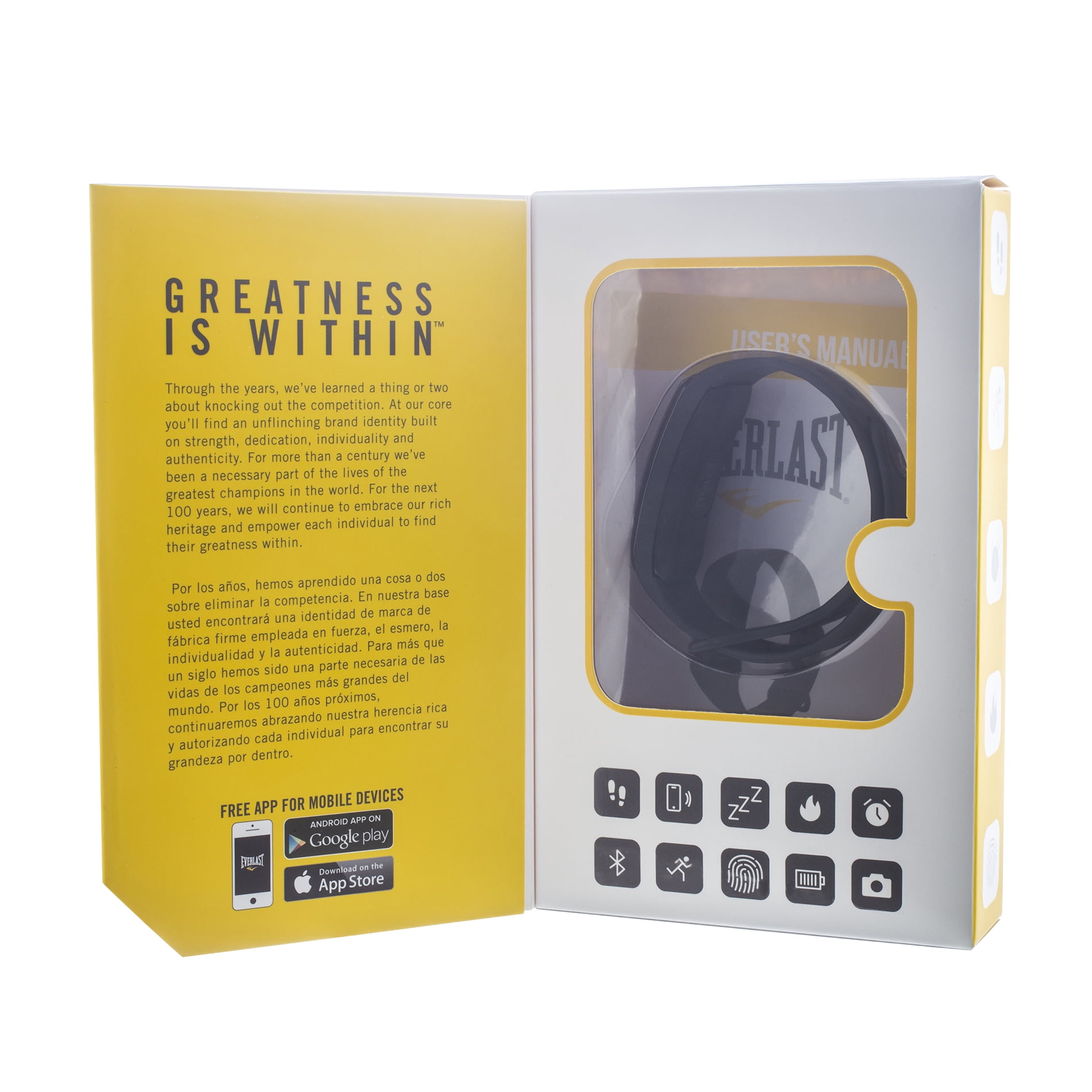 Everlast TR12 Activity Tracker; Includes Caller ID and Message Previews
