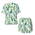 thumbnail image 5 of Lsque Cactus Plants1 Women's Short-Sleeved Pajama Set - 2 Piece Soft and Lightweight Sleepwear Set-Medium, 5 of 9
