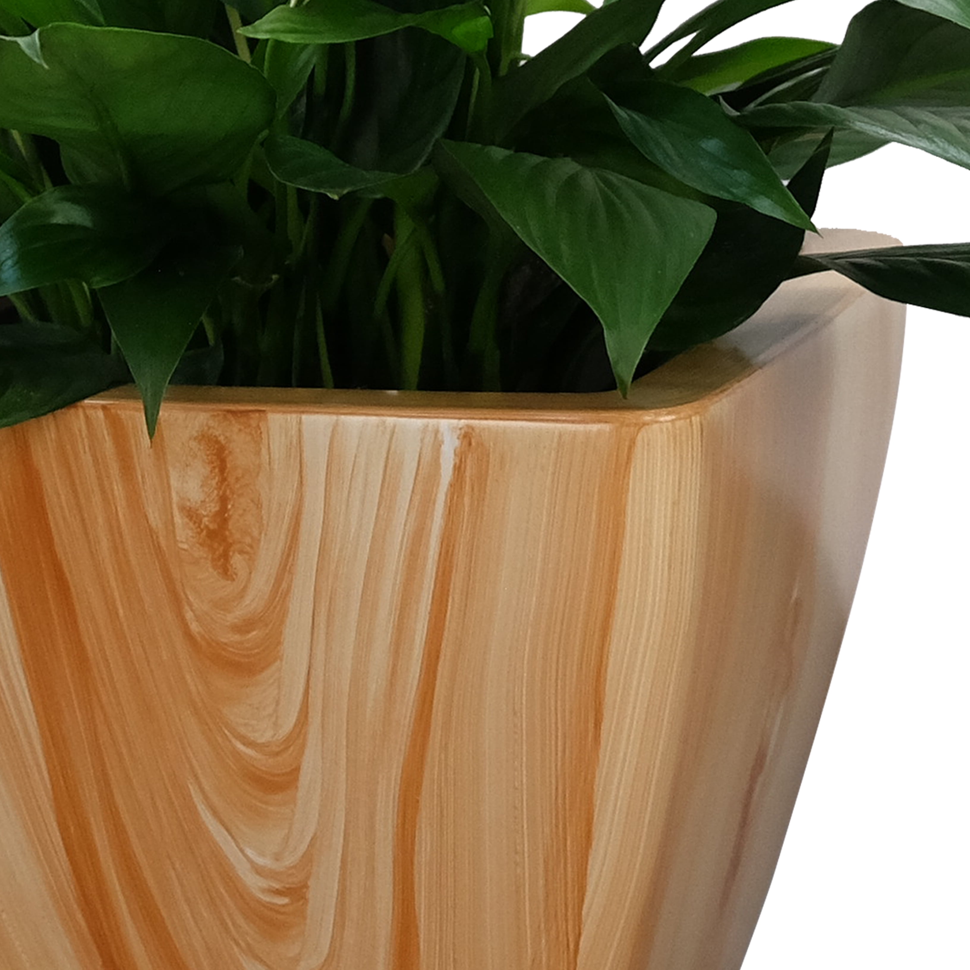 2 pack Smart Self-watering Planter Pot for Indoor and Outdoor, Light Wood