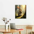 thumbnail image 3 of Acheng Very Good Pure And Cute Rabbit Canvas Wall Art Adorable Animal Wall Decor Canvas Picture Floral Artwork Painting for Living Room Bedroom Kitchen Home Office Wall picture 3, 3 of 5