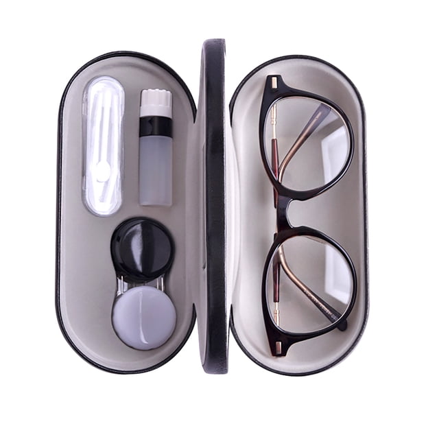 Estuche Doble Para Anteojos Estuche Para Anteojos Estuches Para Lentes De Contacto Espejo Incorporado
