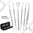 thumbnail image 7 of XIRQI Dental Tools,Stainless Steel 6 Pack Dental Pick,Dental Floss,Dental Hygiene Tool Set,Tooth Scraper,Plaque Tartar Remover,Dental Tweezers,Gum Floss for Personal Oral Care&Pet Use, 7 of 7