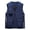 Navy, variant on Krdevn Male Casual Solid Vest Coat Stand Collar Multi Pocket Sleeveless Zipper Pocket Coat Vest,Tank Tops Men,L